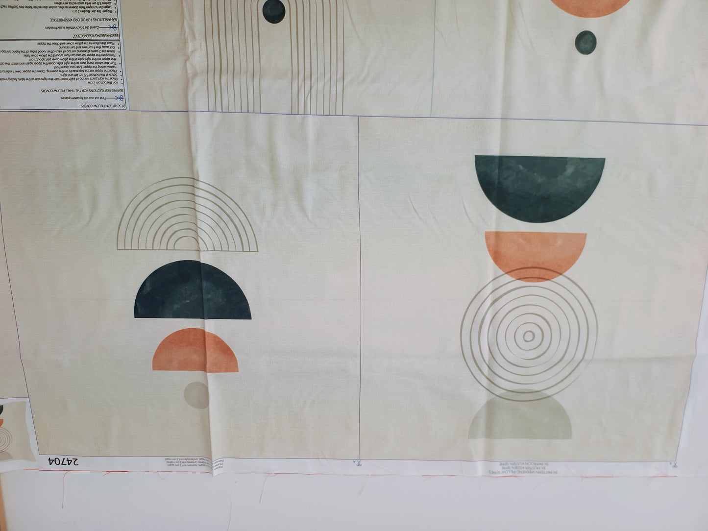 Abstract Cotton Canvas Cushion Panels