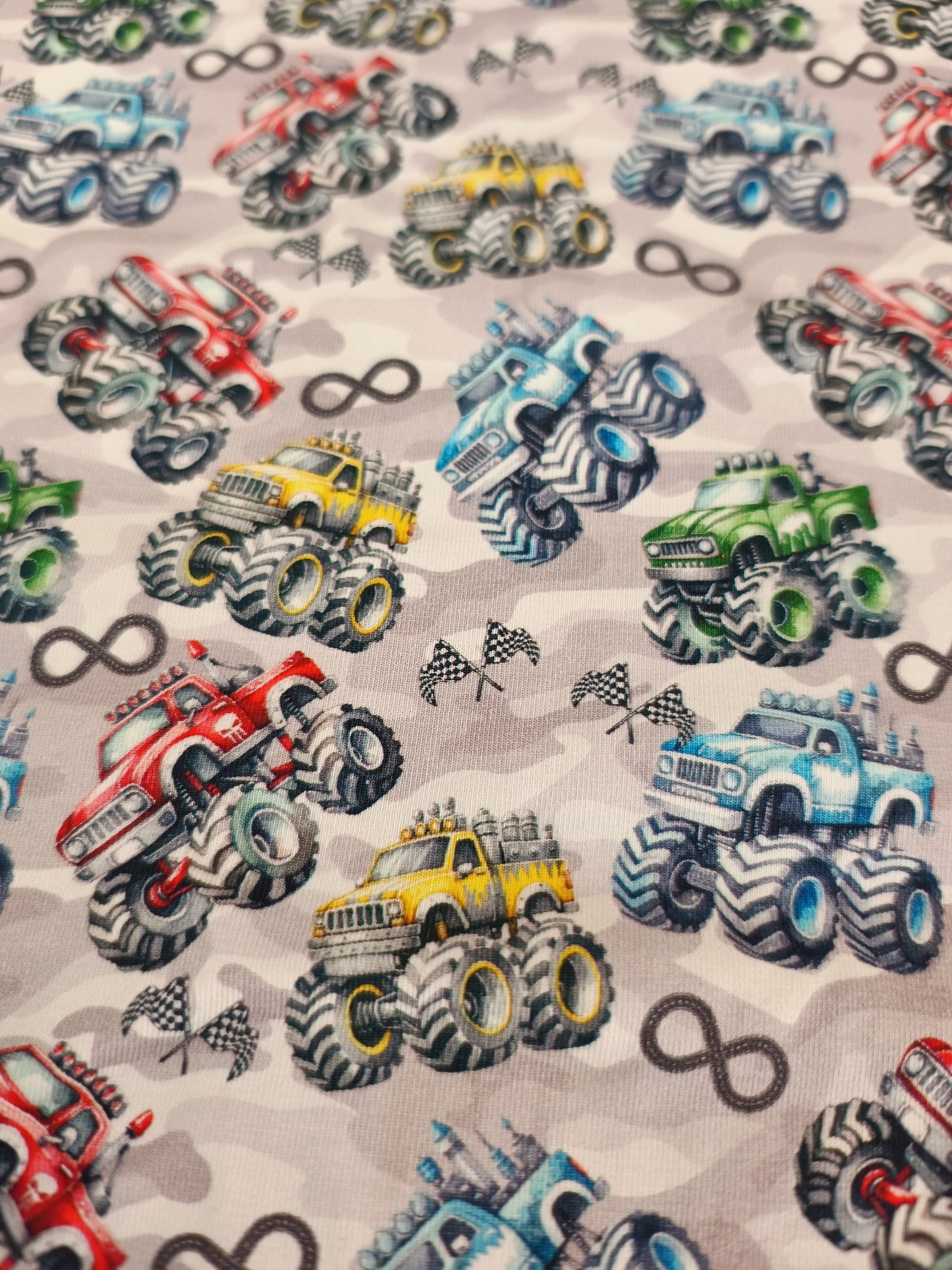 Monster Trucks Cotton Jersey