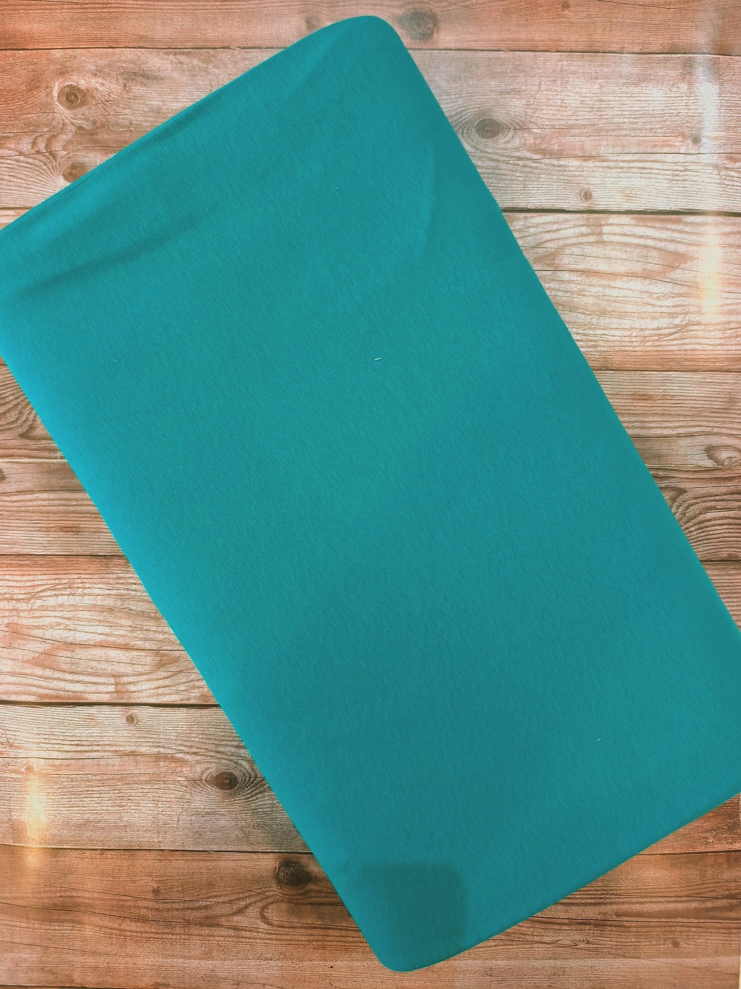 Teal Tubular Cotton Ribbing Jersey