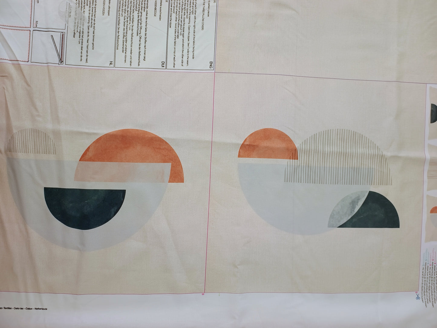 Abstract Cotton Canvas Cushion Panels