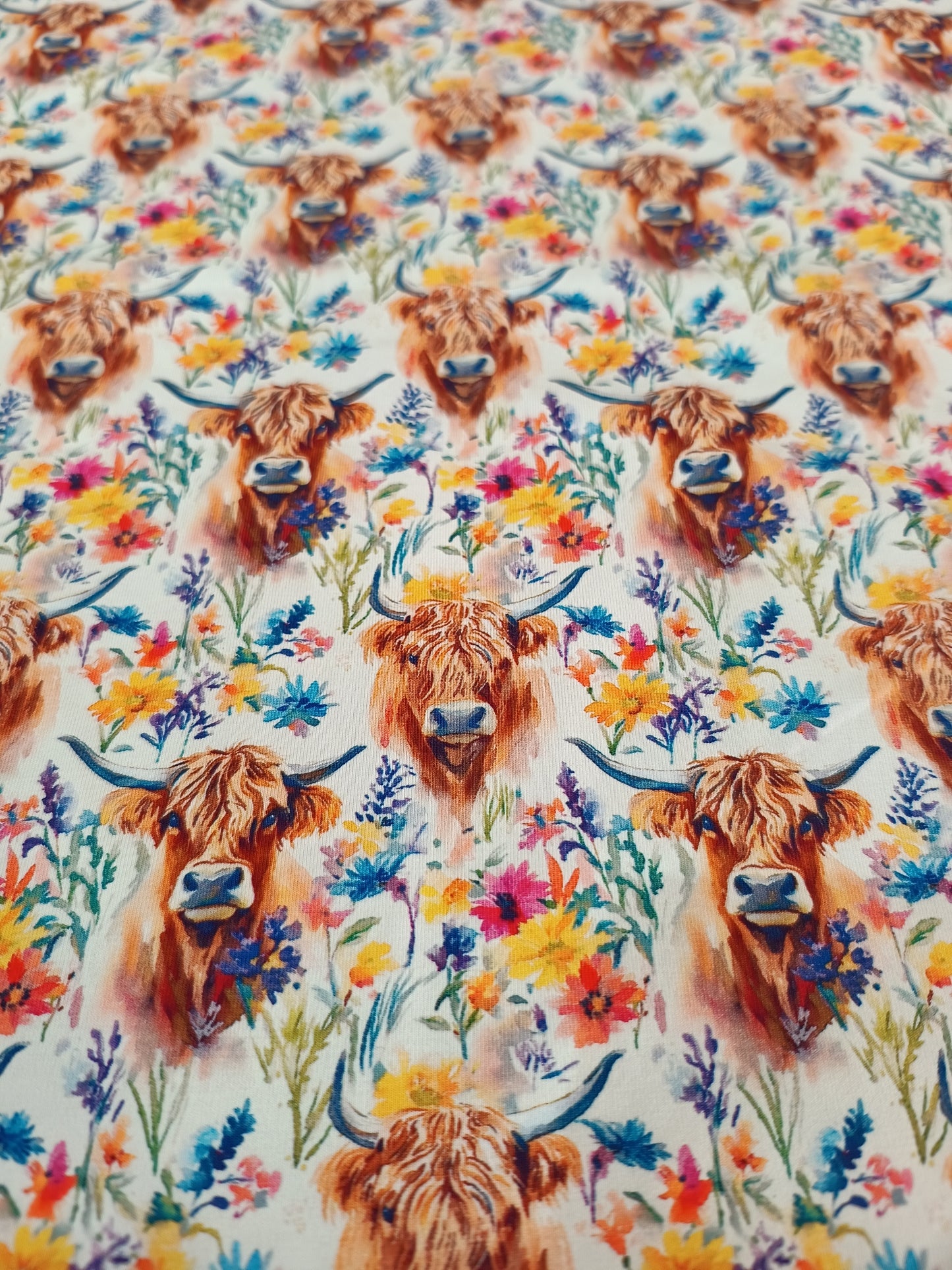 Highland Cow Cotton Jersey