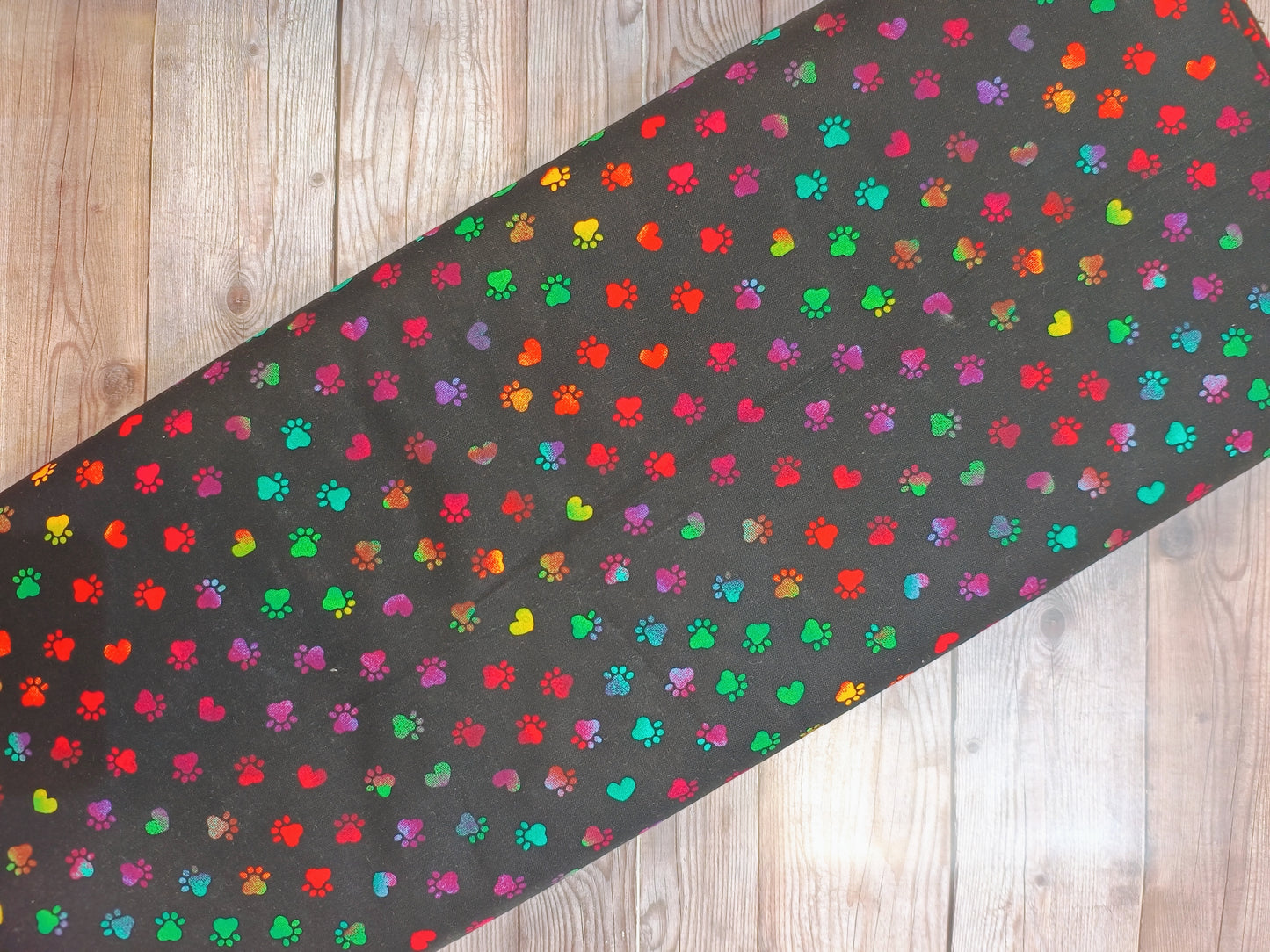 Rainbow Paw Print Cotton