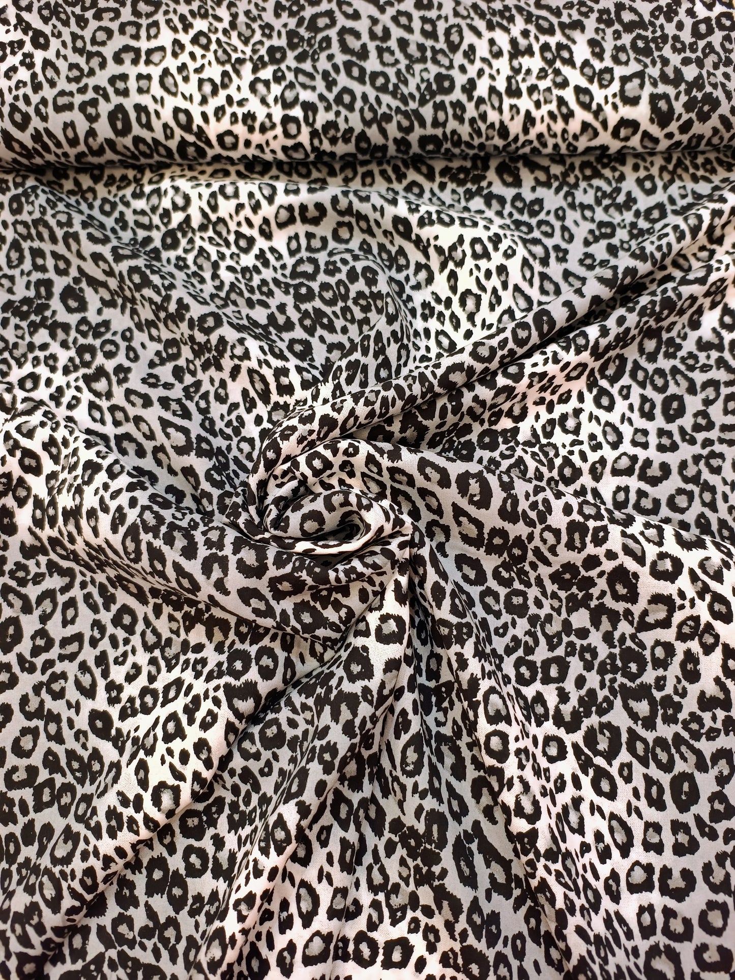 Grey Leopard Print Viscose