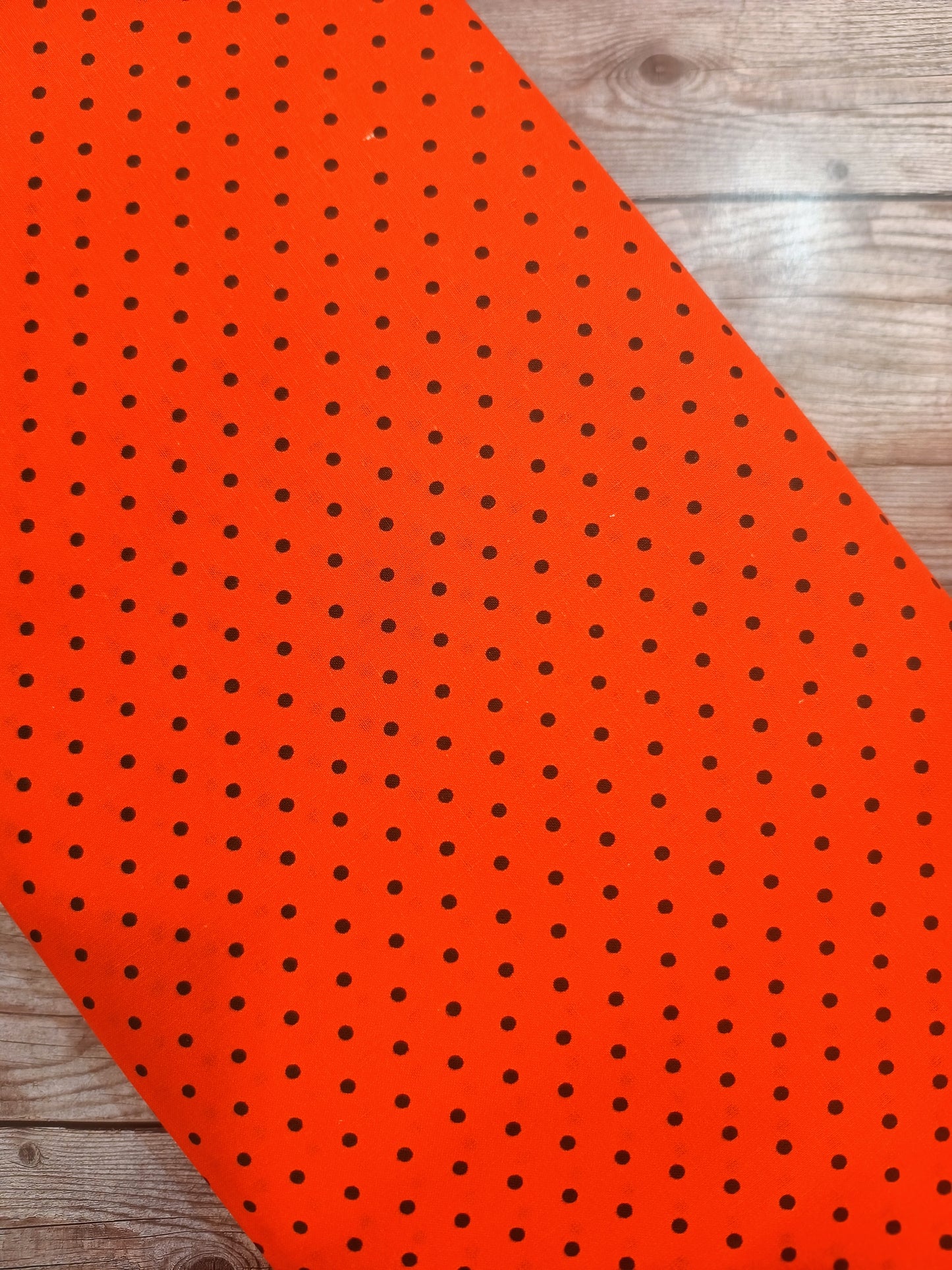 Orange and Black Pin Spot Cotton