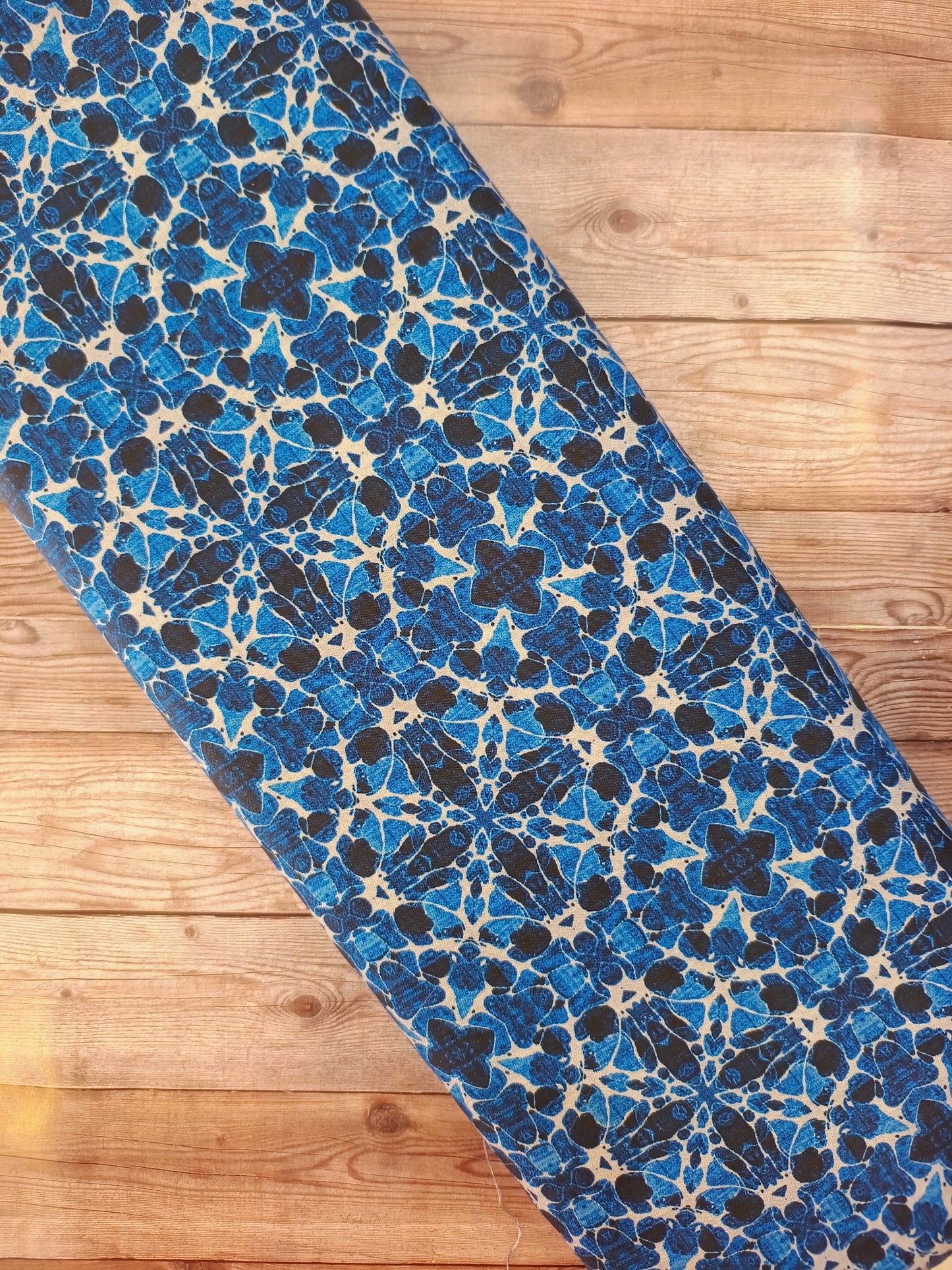Blue Mosaic Cotton