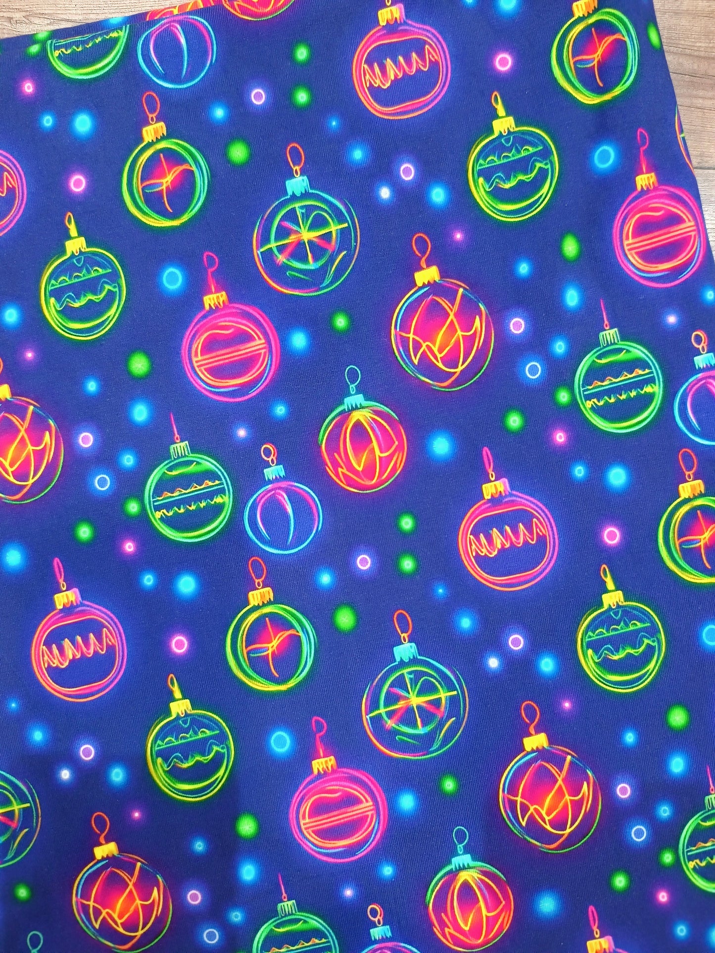 Neon Baubles Cotton Jersey