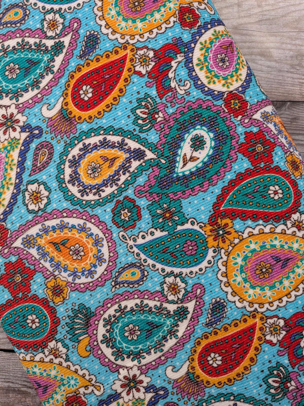 Colourful Paisley Needlecord Corduroy
