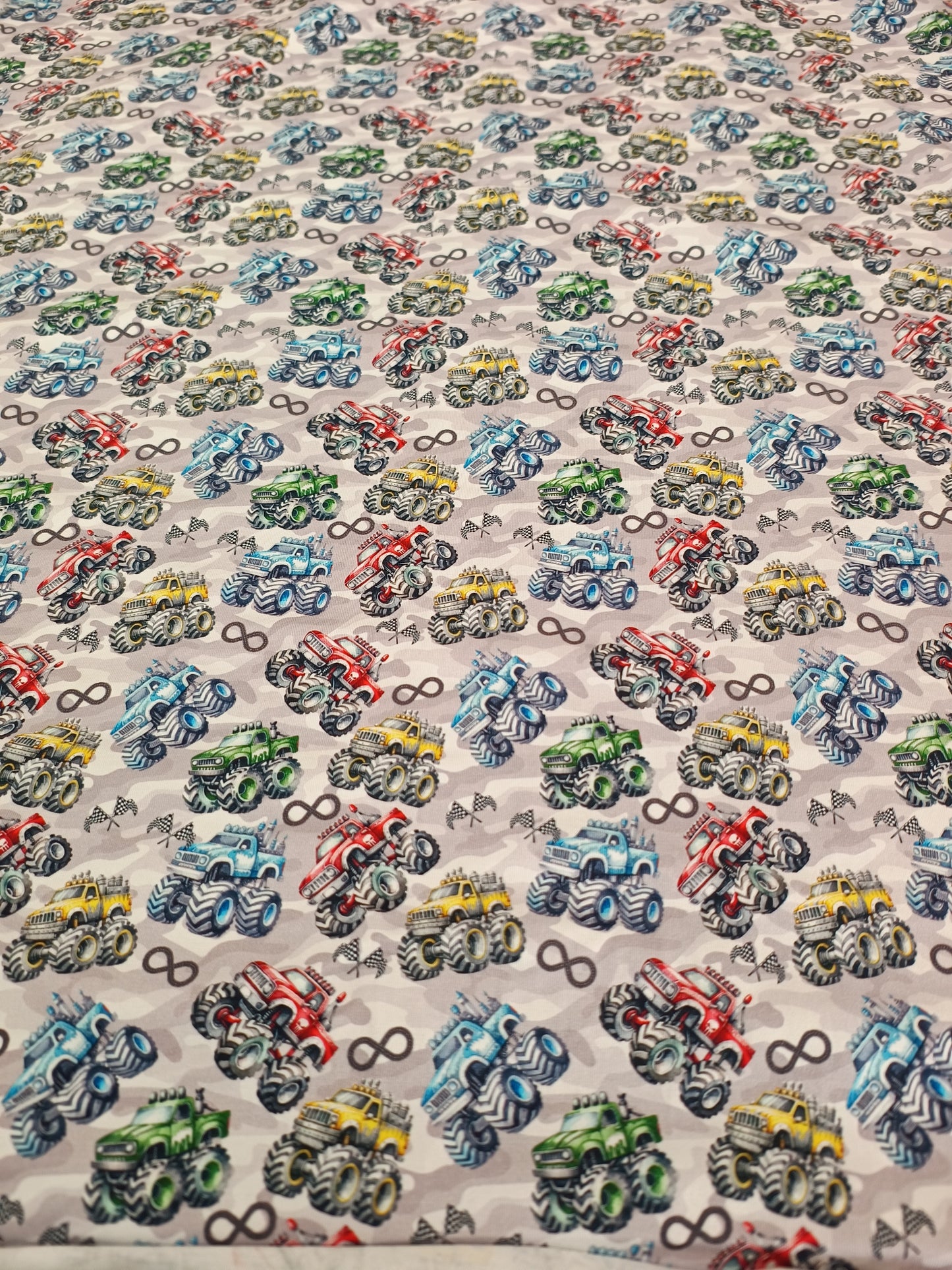 Monster Trucks Cotton Jersey