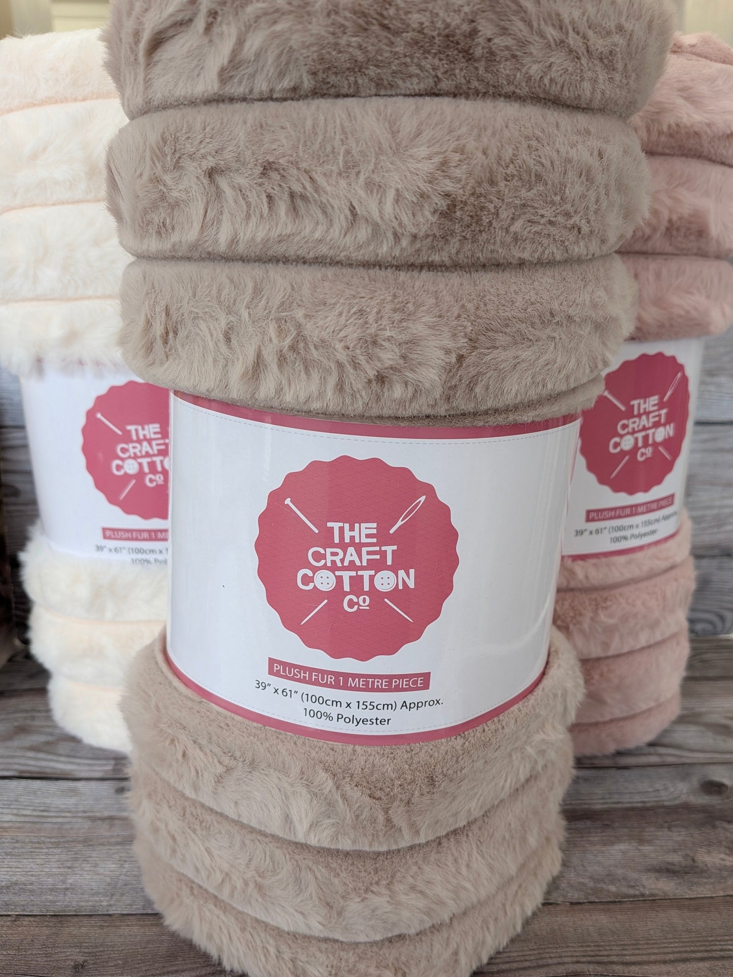 Plush Fur Natural Pre-cut 1 Meter
