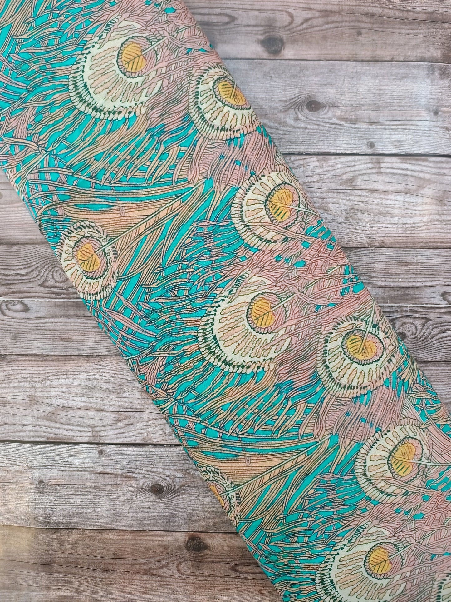 Peacock Feathers Cotton Lawn