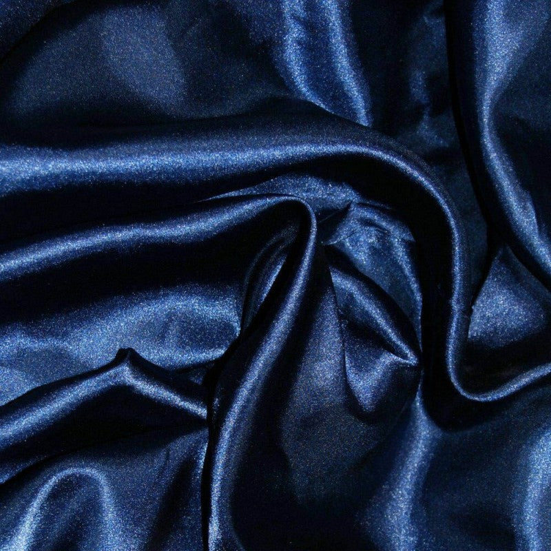 Navy Silky Satin