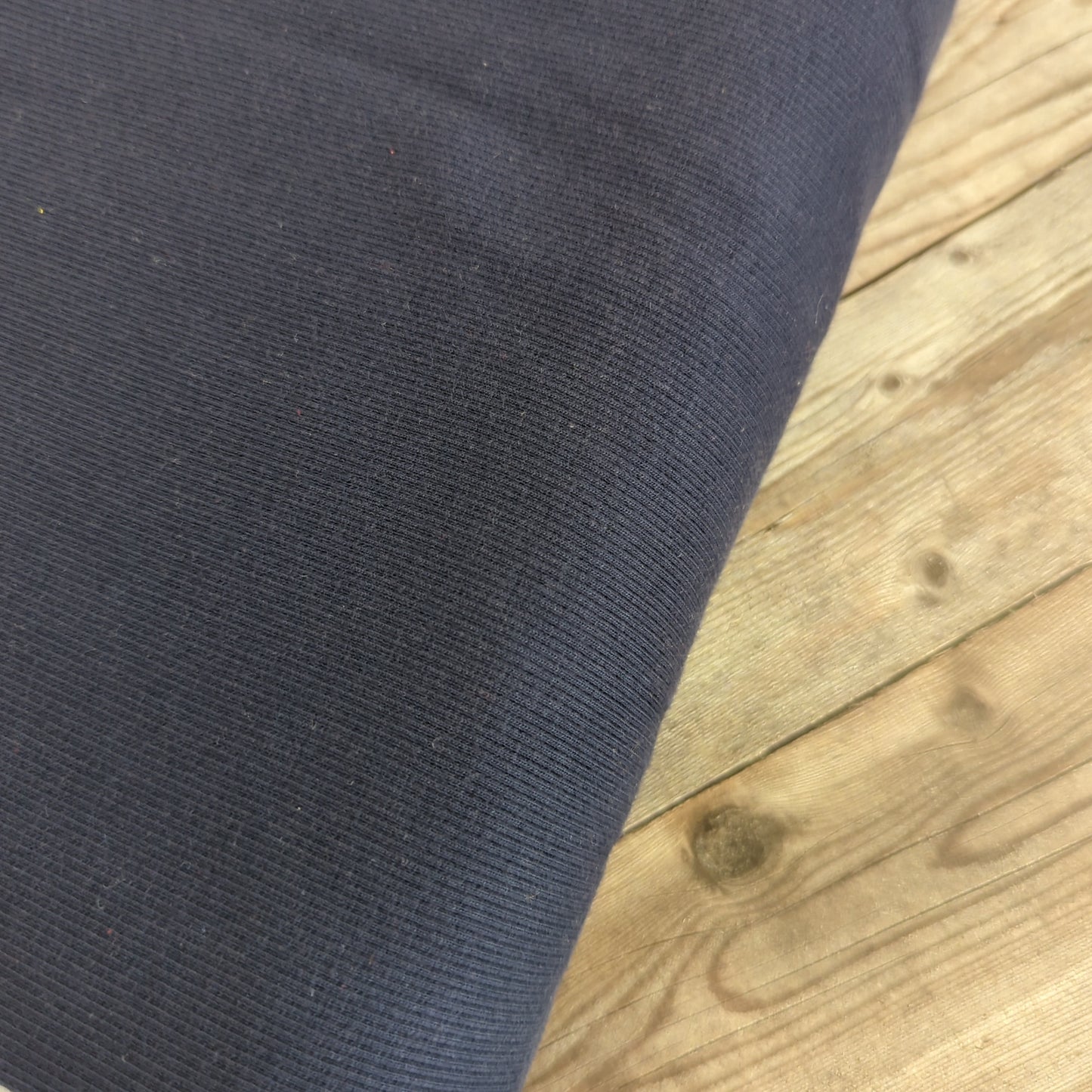 Ribbed Navy Tubular Cotton Ribbing Jersey 33cm