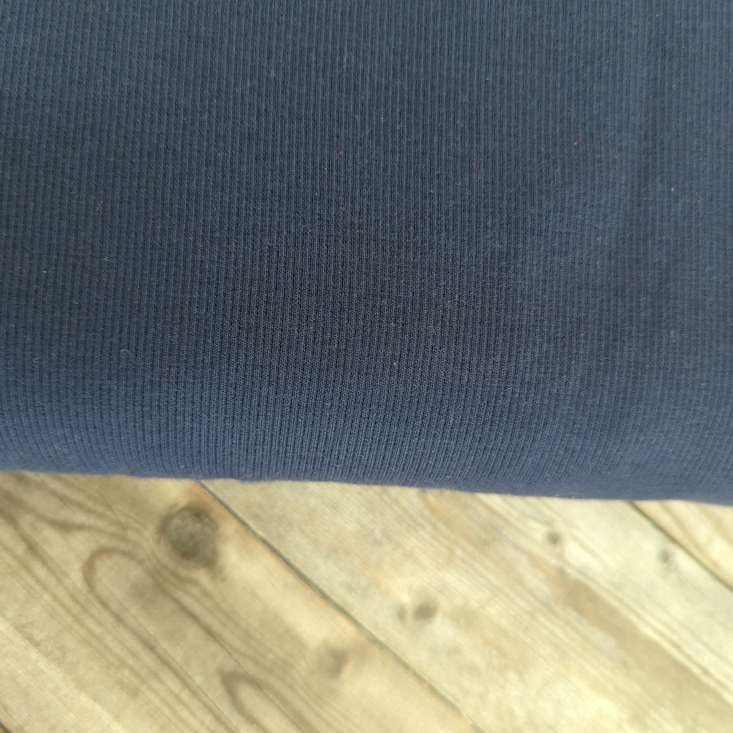 Ribbed Navy Tubular Cotton Ribbing Jersey 33cm