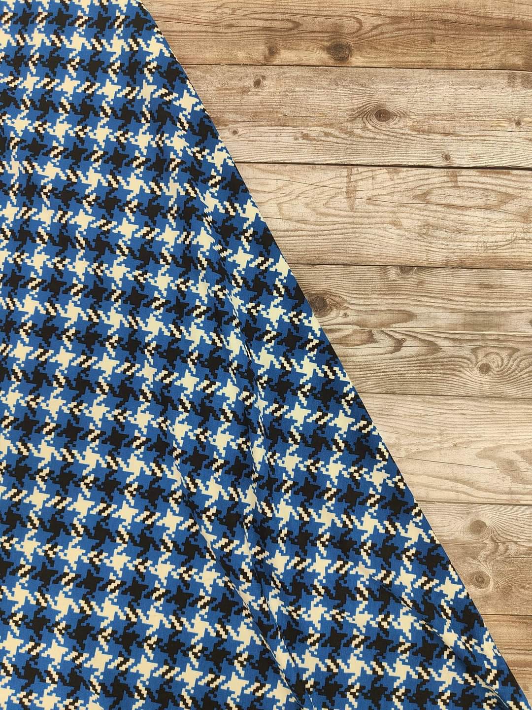 Royal Blue Dog Tooth Jersey