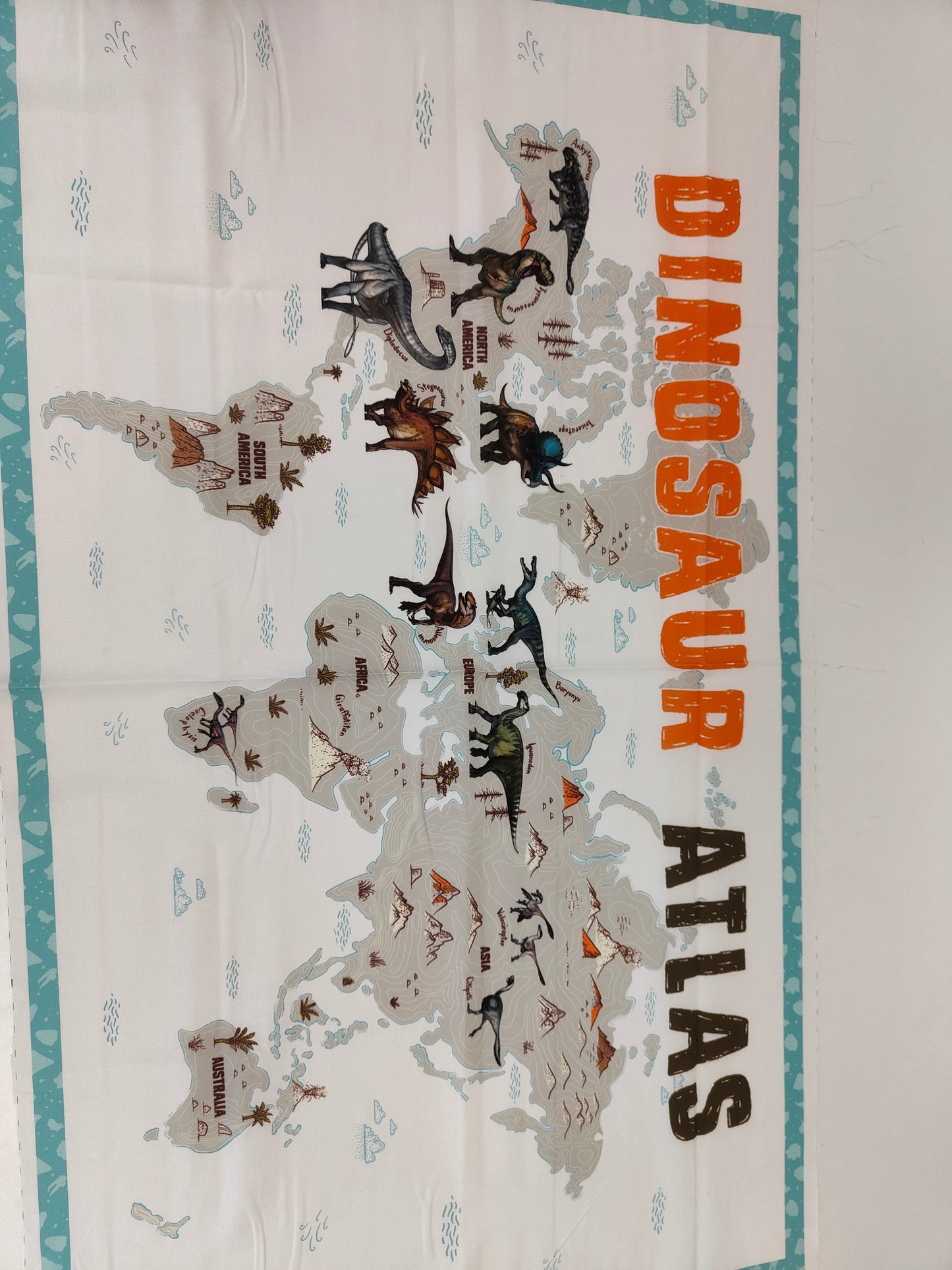 Dinosaur Atlas Cotton Panel
