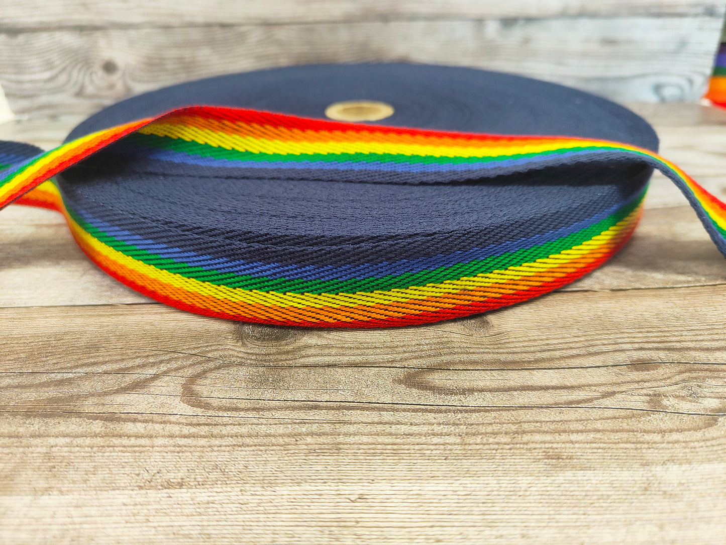 Rainbow Acrylic 25mm Webbing