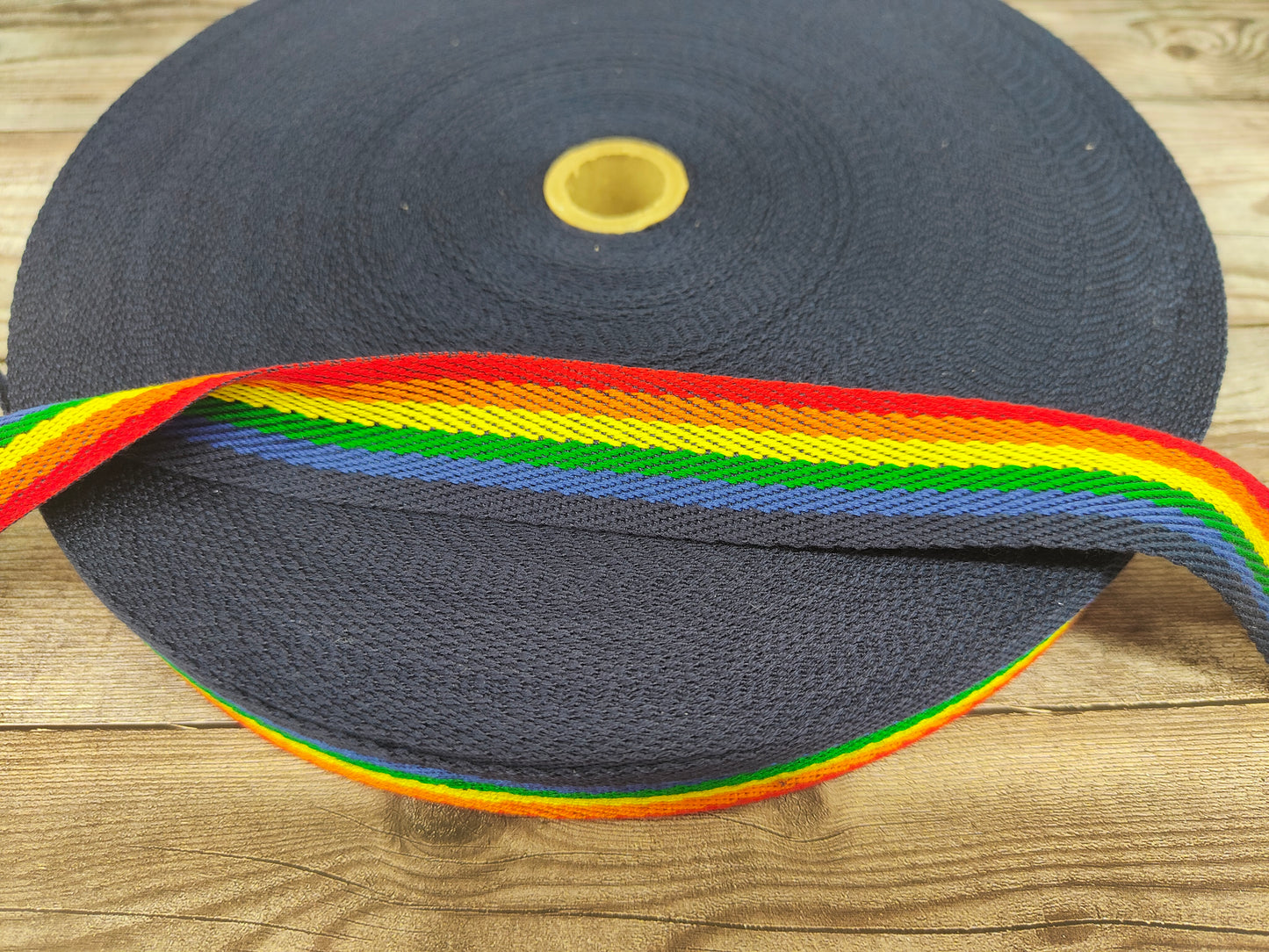 Rainbow Acrylic 25mm Webbing