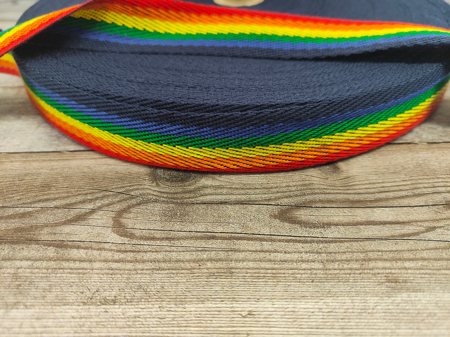 Rainbow Acrylic 25mm Webbing