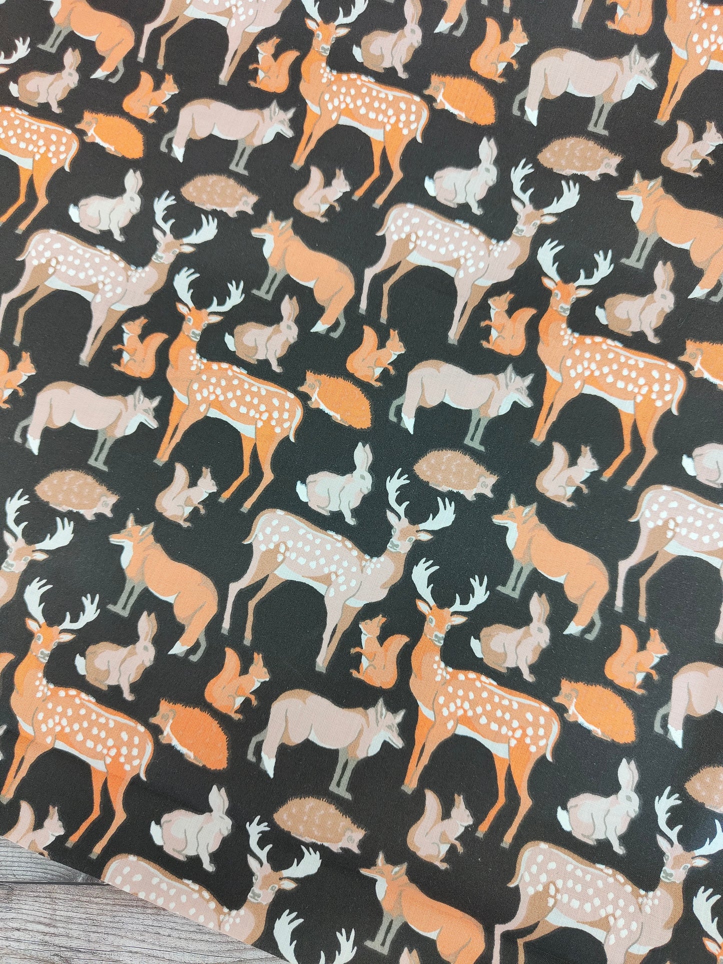 Woodland Animals Cotton Rich Polycotton