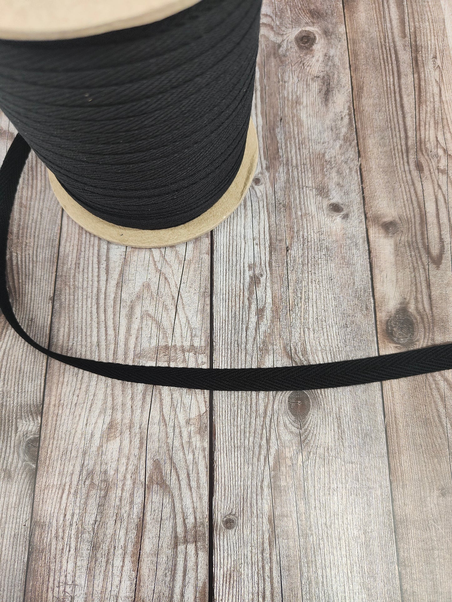 Black 100% Cotton 10mm Tape