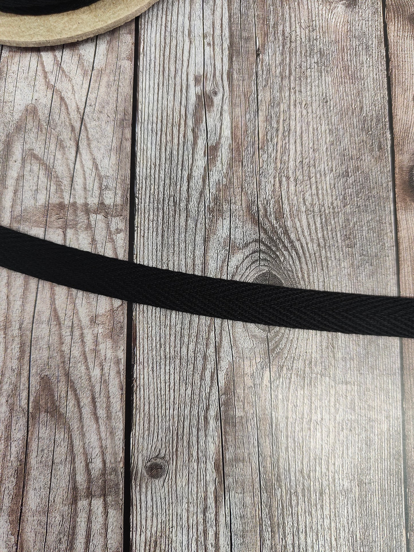 Black 100% Cotton 10mm Tape