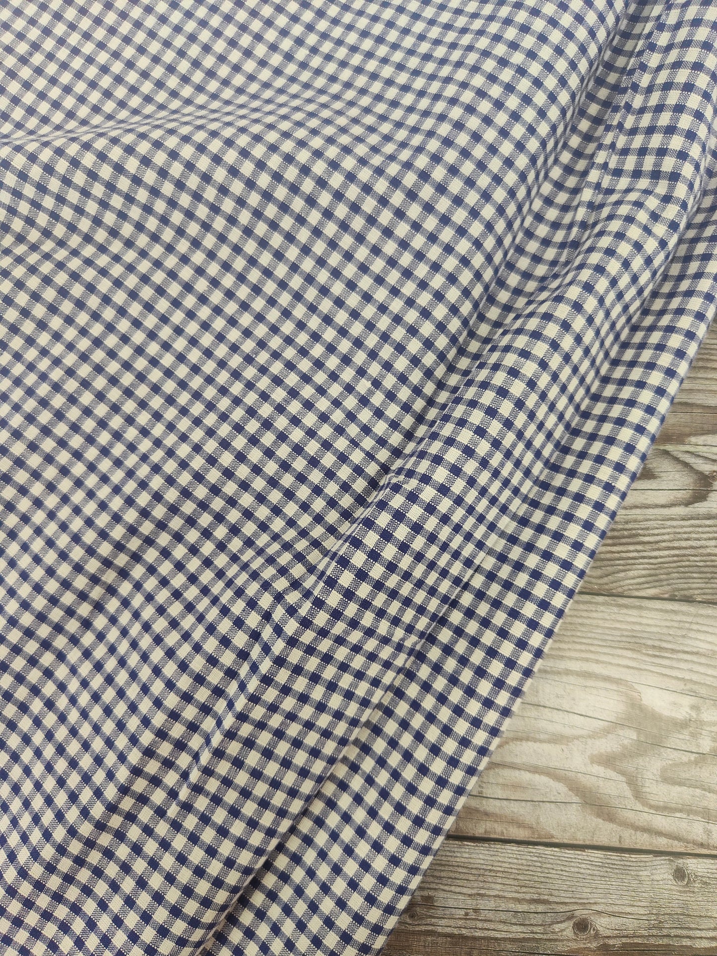 Navy 1/8 Gingham Cotton