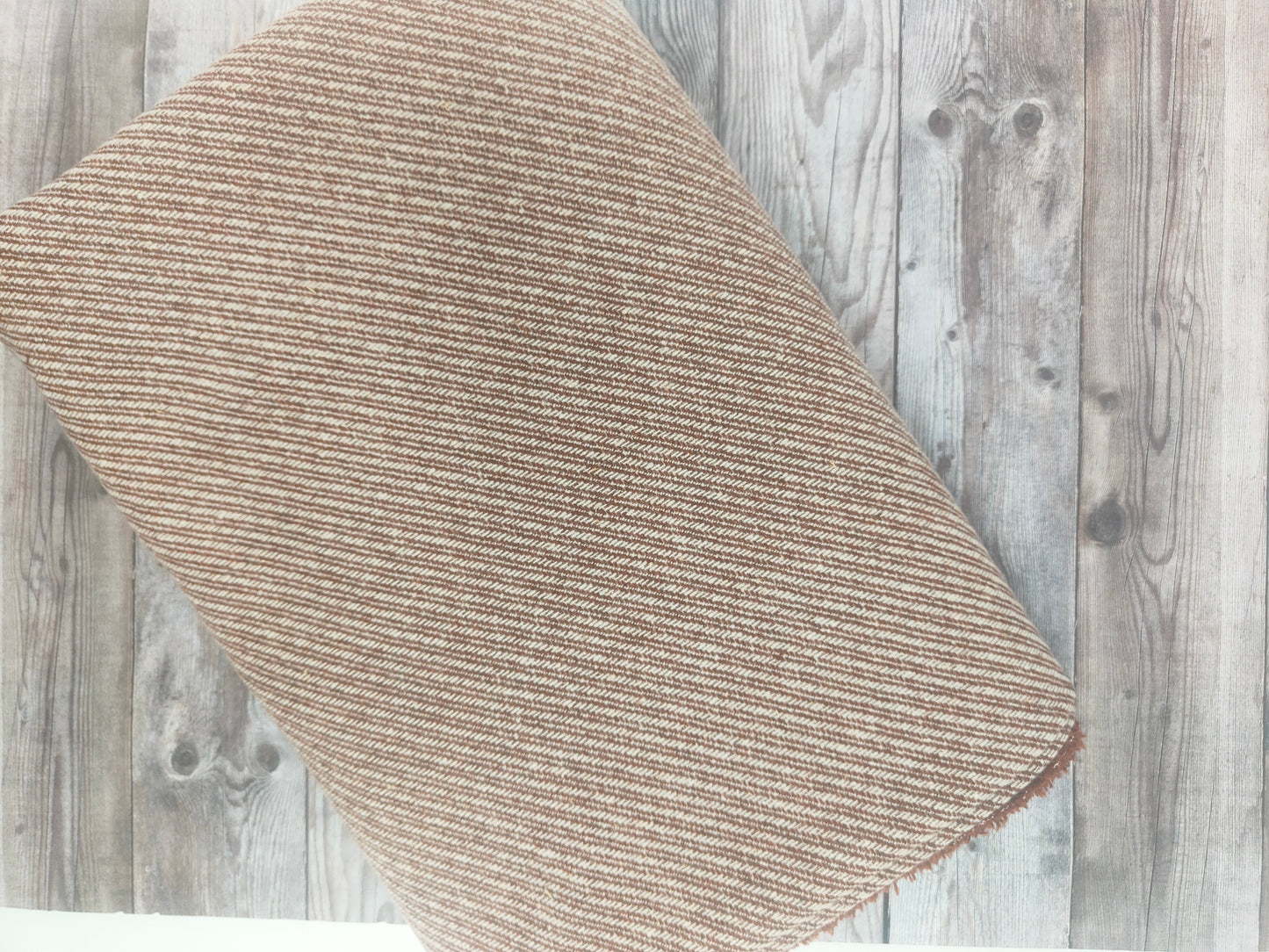 Diagonal Stripe Wool Blend