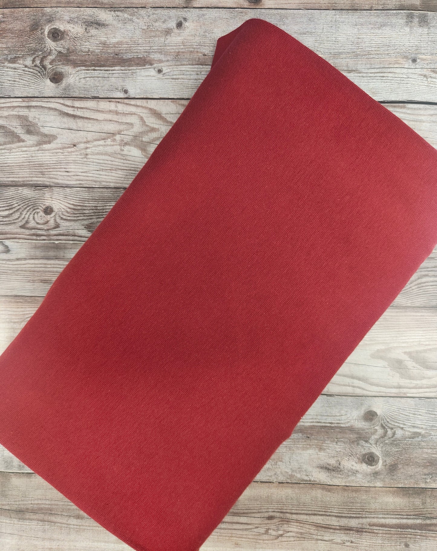 GOTS Burgundy Tubular Cotton Ribbing Jersey 60cm