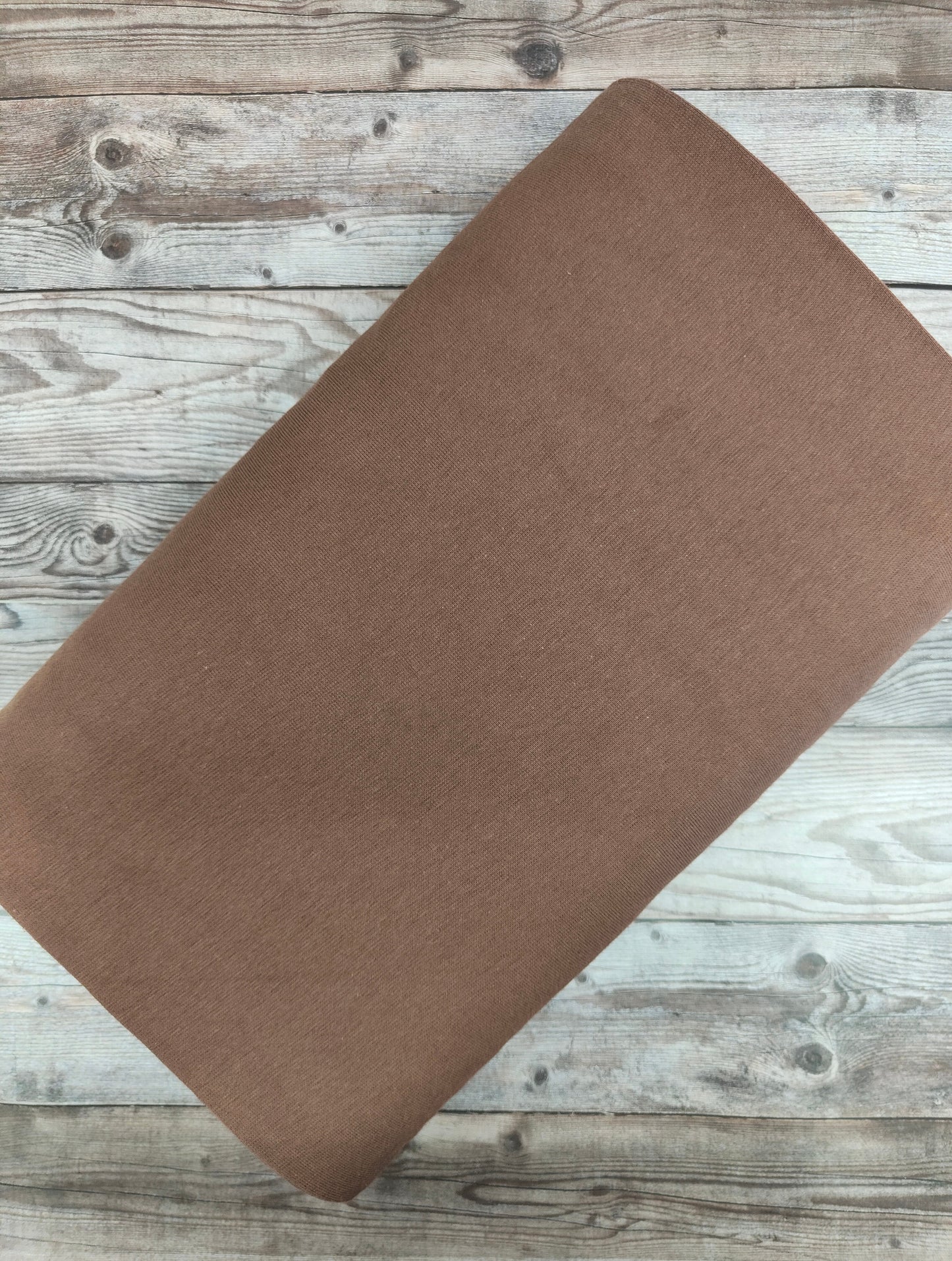 GOTS Brown Tubular Cotton Ribbing Jersey