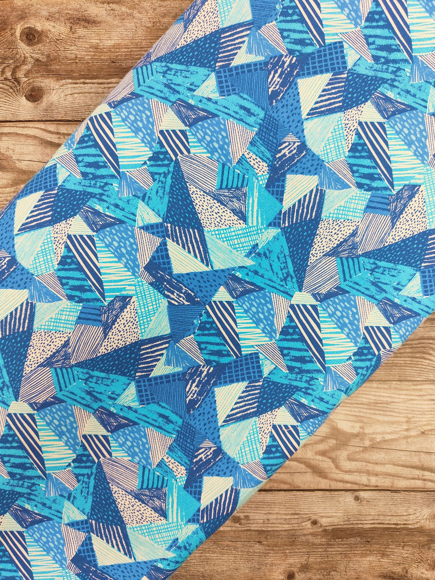 Blues Abstract Cotton