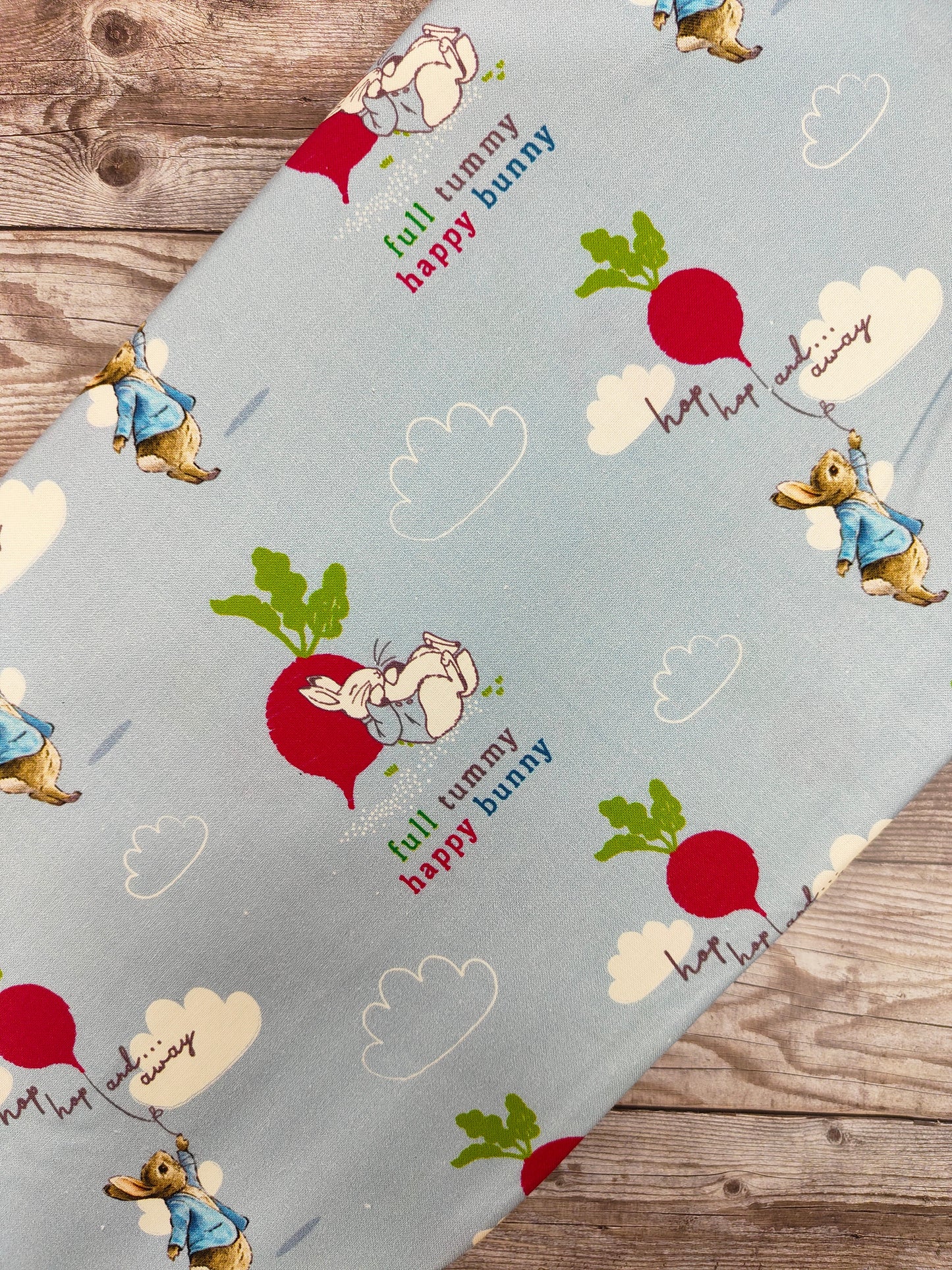 Peter Rabbit Hop Hop and Away Cotton