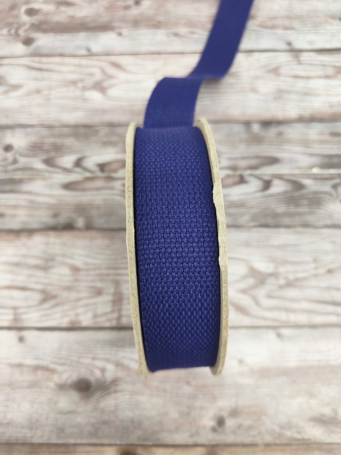 Purple Cotton Basket Weave Webbing 30mm