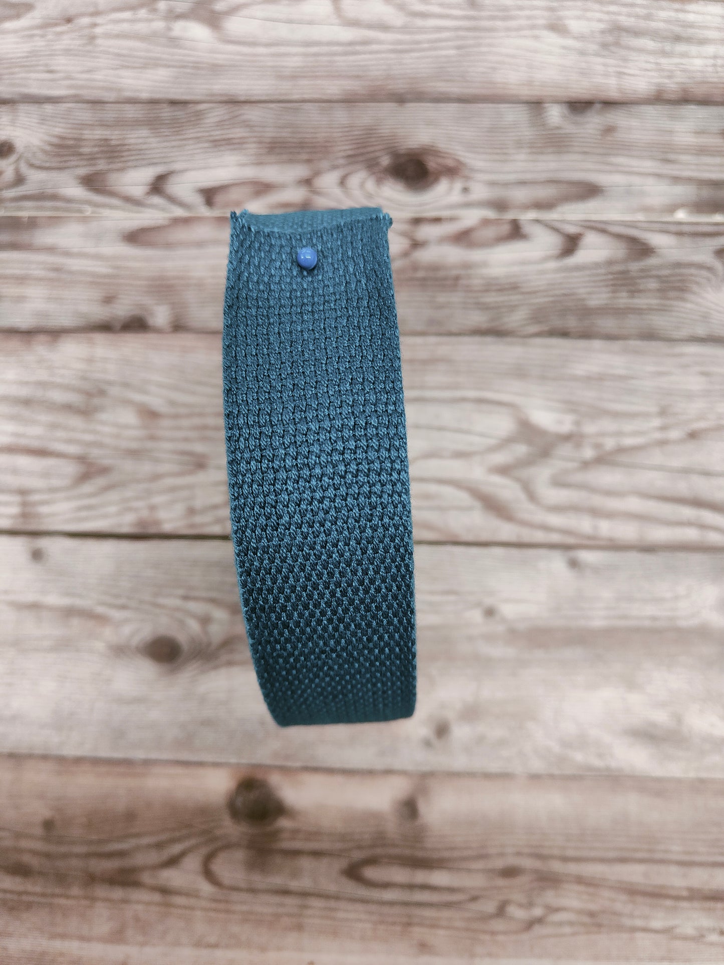 Steel Blue Cotton Basket Weave Webbing 30mm