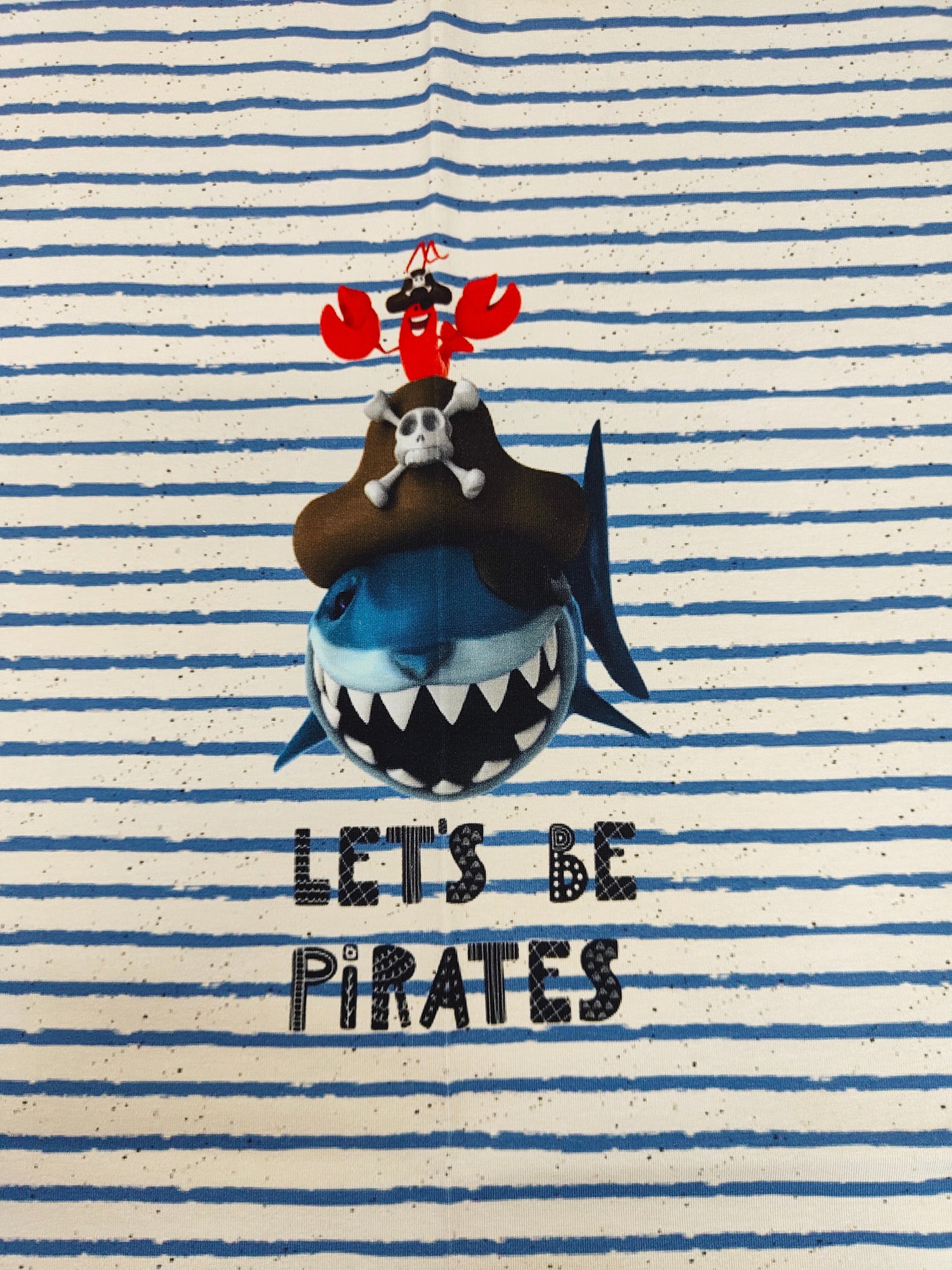 Lets Be Pirates Cotton Jersey Set of 3 Panels Blue