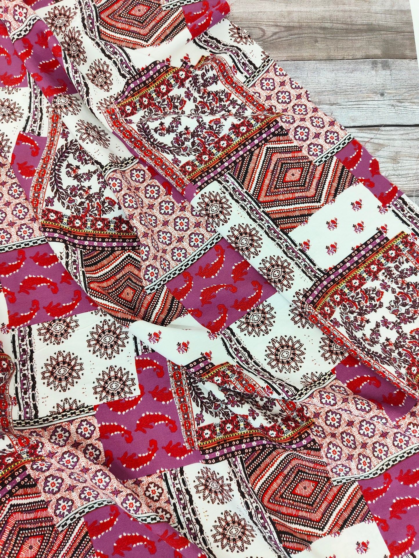 Aztec Blocks Viscose