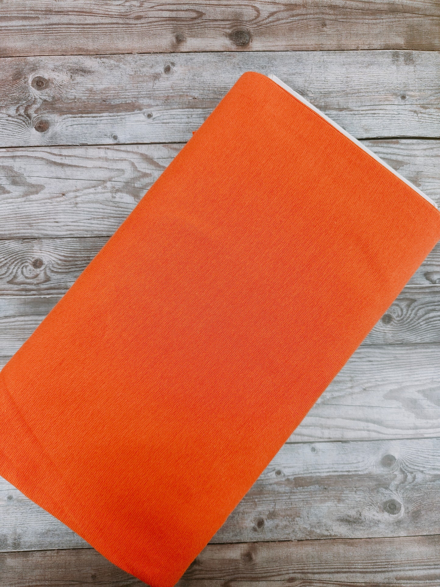 GOTS Burnt Orange Tubular Cotton Ribbing Jersey