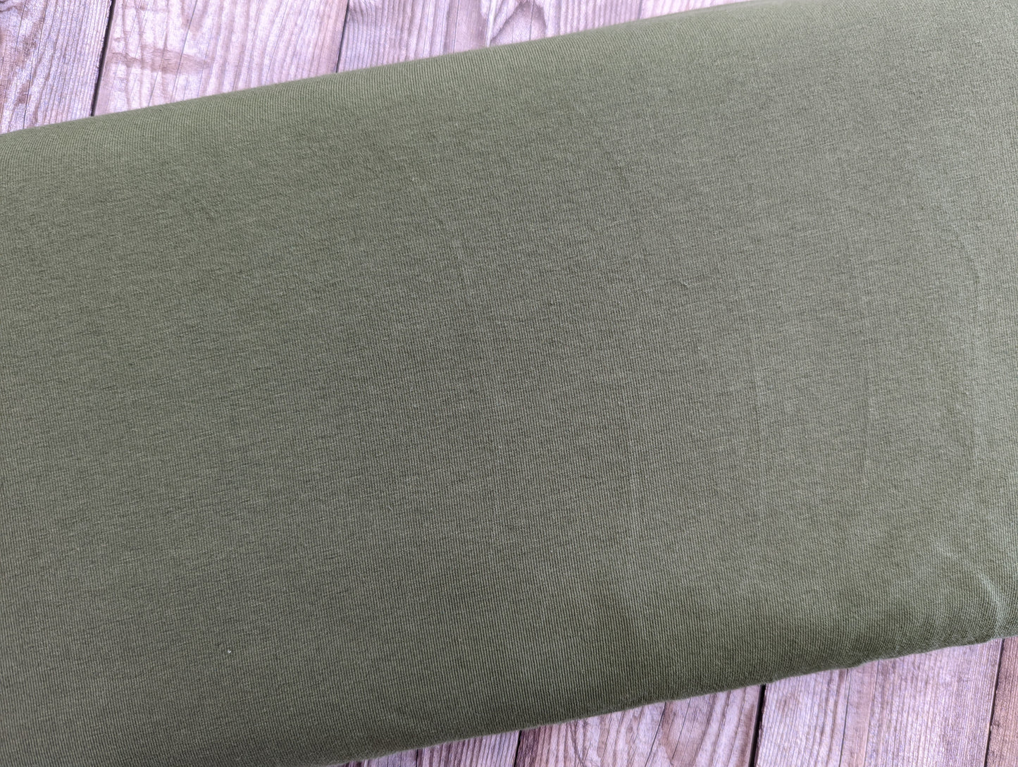 Plain Army Green Cotton Jersey