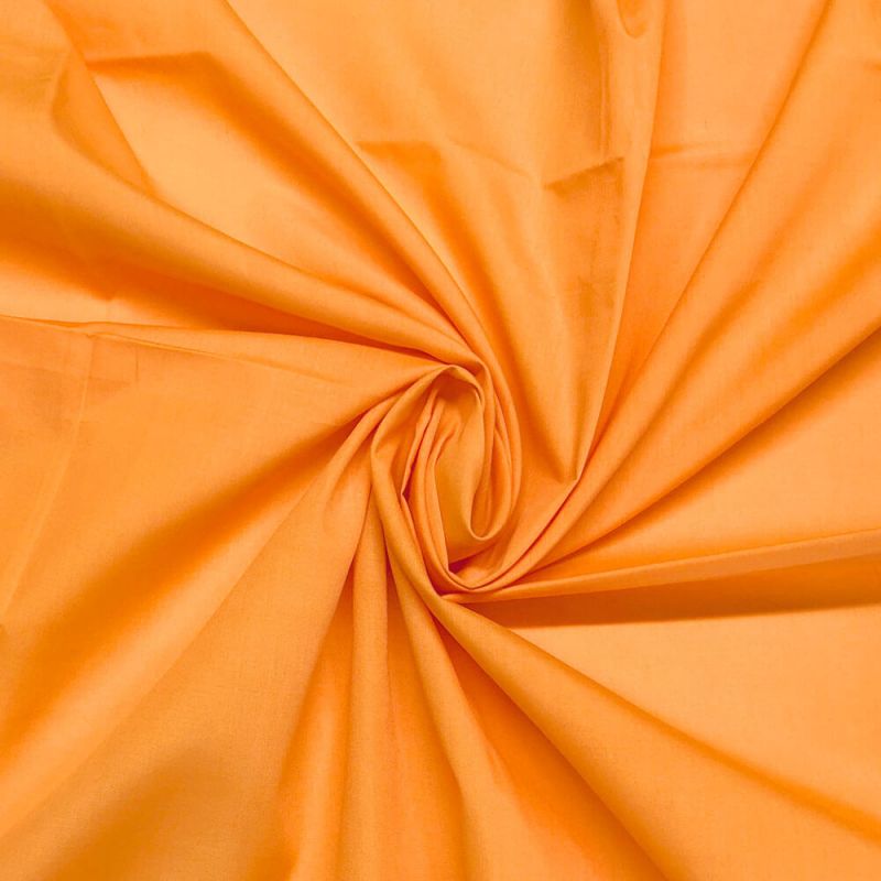 Pumpkin Orange Plain Polycotton