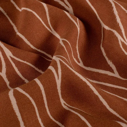 Rust Abstract Viscose Twill