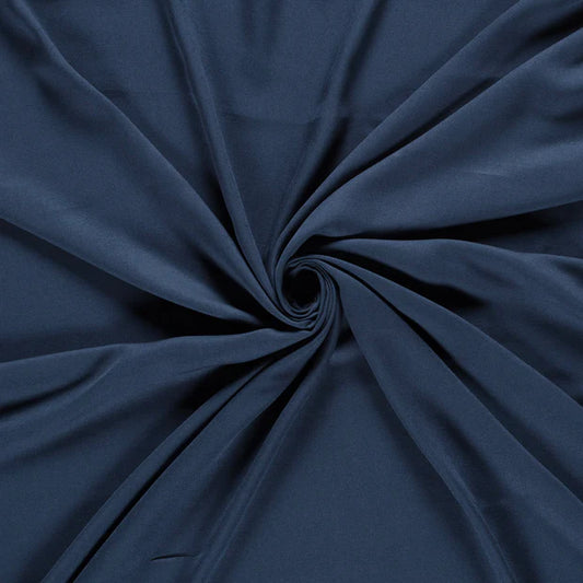 Plain Steel Blue Viscose Twill