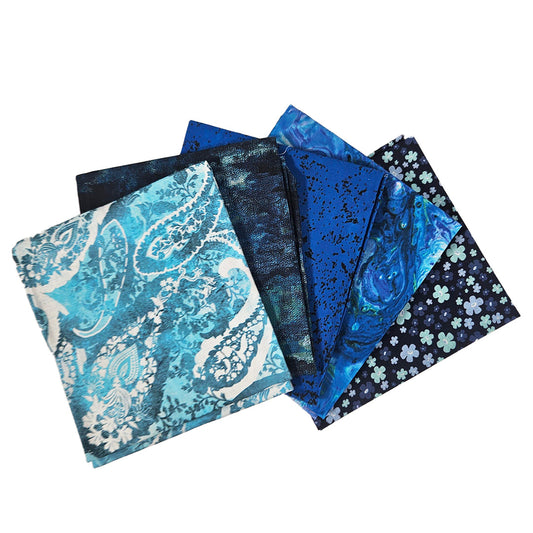 Blue Geo Blender Fat Quarters Bundle