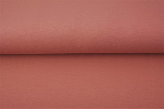 Plain Dark Powder Pink Brushed Back French Terry
