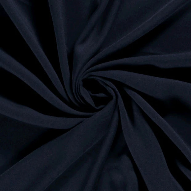 Plain Navy Viscose Twill