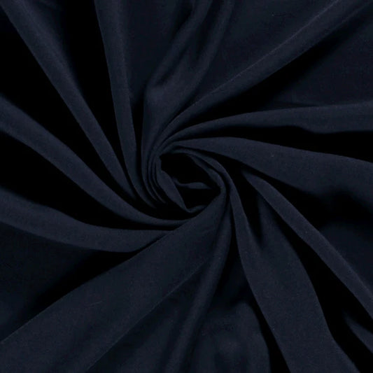 Plain Navy Viscose Twill