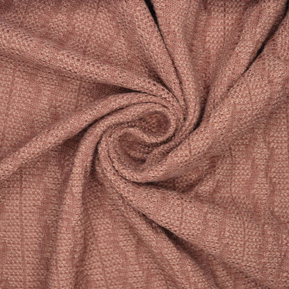 Dusky Pink Soft Stretch Cable Knit Jersey