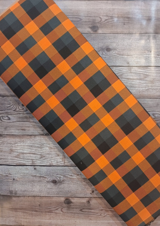 Orange Checked Cotton