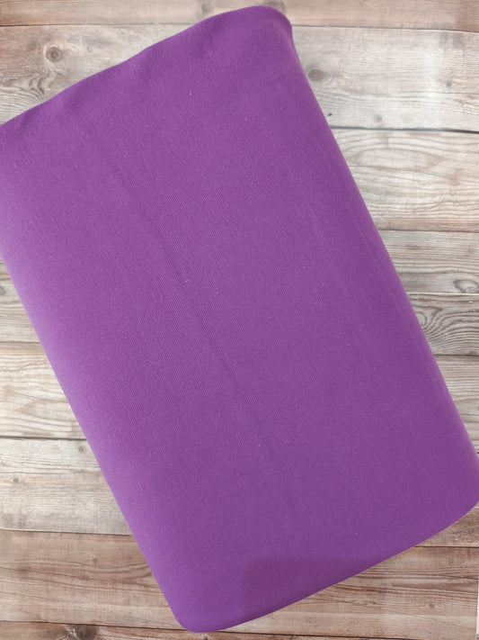 Purple Tubular Cotton Ribbing Jersey