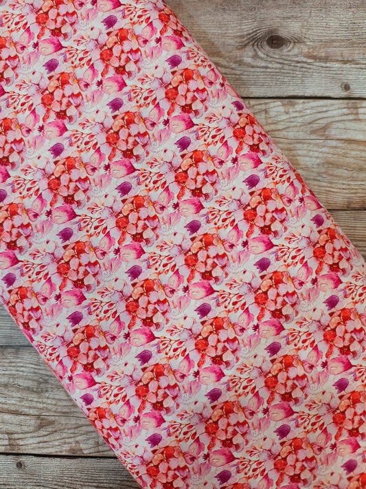 Pink Floral Bouquet Cotton