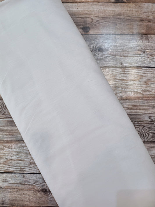 Plain Silver Cotton Poplin