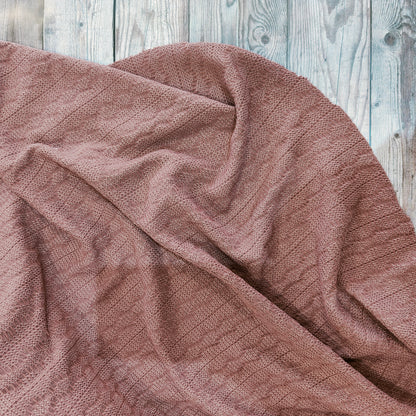 Dusky Pink Soft Stretch Cable Knit Jersey